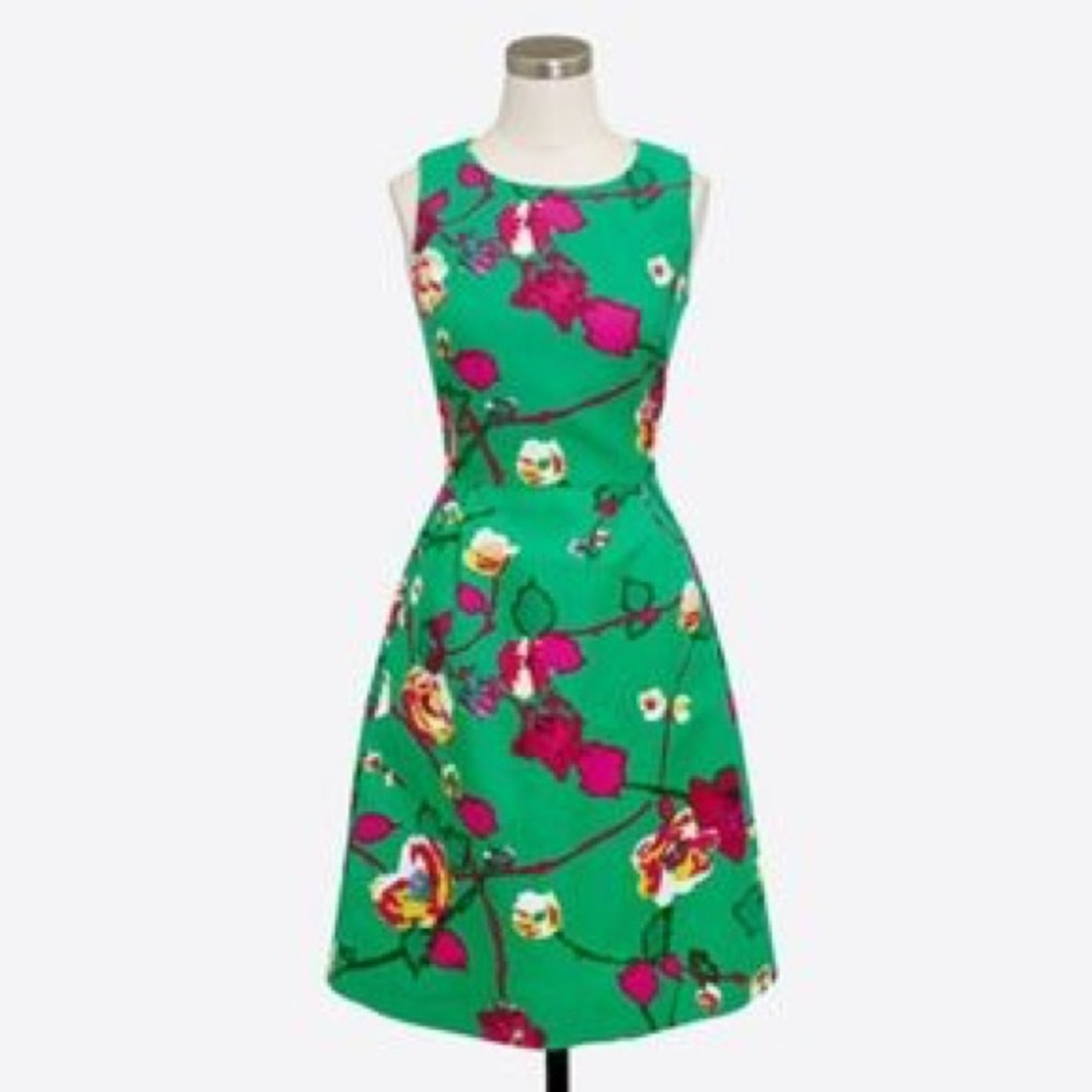 NWOT! J Crew Dress 💚 green floral